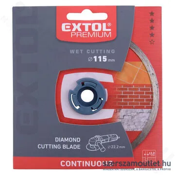 EXTOL Gyémánttárcsa folytonos élű 115mm