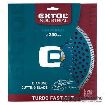 EXTOL Gyémánttárcsa, ipari korong TURBO 230mm