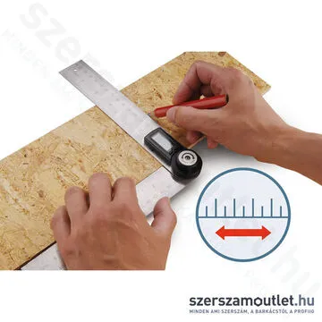 EXTOL Digitális szögmérő-vonalzó, szög- és hosszmérésre 0-360°
