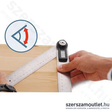 EXTOL Digitális szögmérő-vonalzó, szög- és hosszmérésre 0-360°