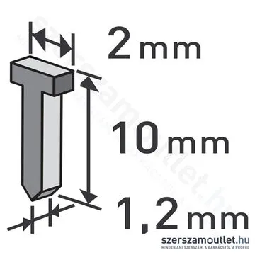 EXTOL Szeg fejjel, tűzőgéphez 2,0x1,2mm /10mm (1000db)