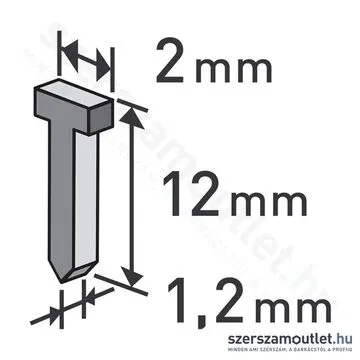 EXTOL Szeg fejjel, tűzőgéphez 2,0x1,2mm /12mm (1000db)