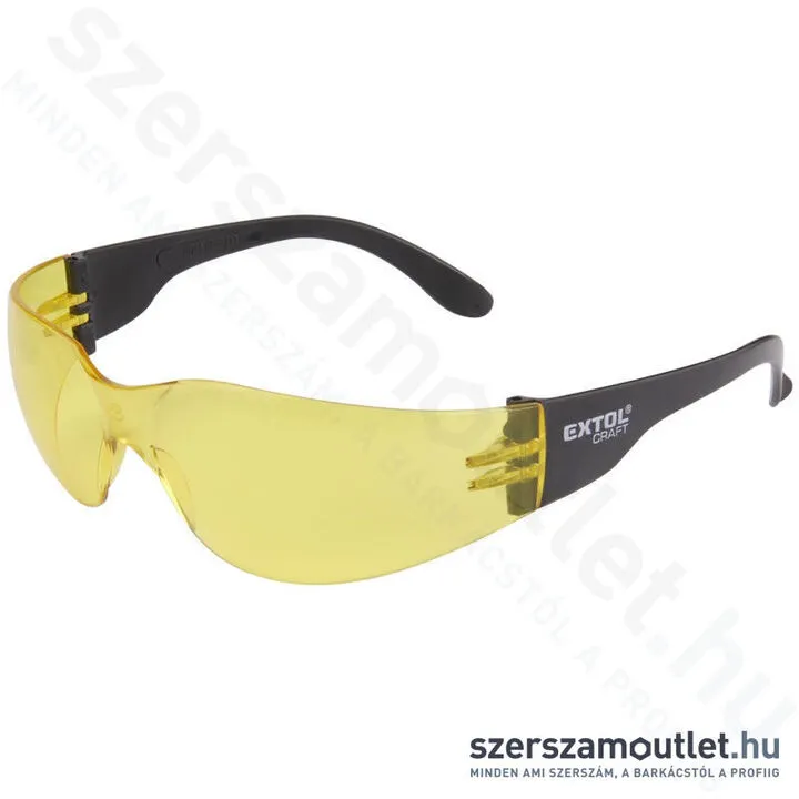 EXTOL Védőszemüveg, polikarbonát (sárga)