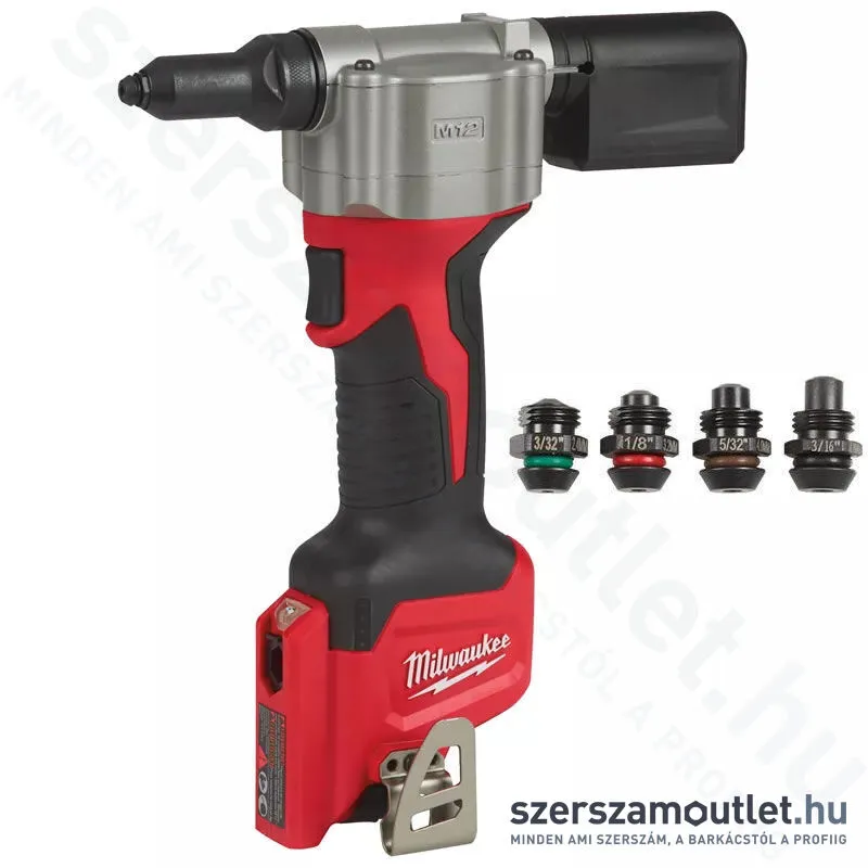 MILWAUKEE M12 BPRT-0 Akkus popszegecshúzó (12V) (Akku és töltő nélkül!) (4933464404)