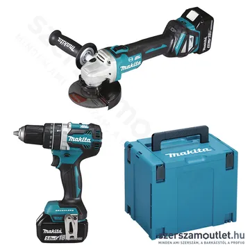 MAKITA DLX2272TJ Akkus gépszett DHP484Z+DGA513Z (2x5,0Ah/18V)