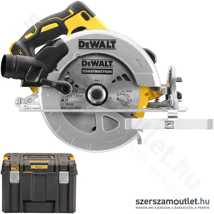 DEWALT DCS570NT-XJ Akkus körfűrész TSTAK kofferben (18V/184mm) (Akku és töltő nélkül!)