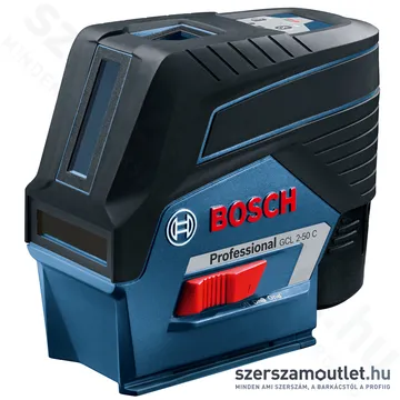 BOSCH GCL 2-50 C Vonal és pontlézer PIROS, L-Boxxban (2 vonal /2 pont) (1x2,0Ah/12V)