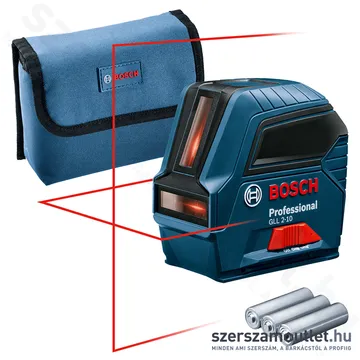 BOSCH GLL 2-10 Kereszvonalas lézer PIROS (2 vonal/10m) (0601063L00)