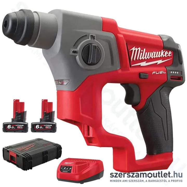 MILWAUKEE M12 CH-602X Akkus fúrókalapács szénkefementes, HD kofferben (2x6,0Ah/12V) (4933451510)