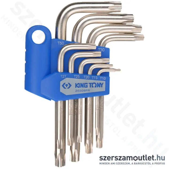 KINGTONY Torxvégű imbuszkulcs készlet 9 részes (T10-T50) (20309PR)