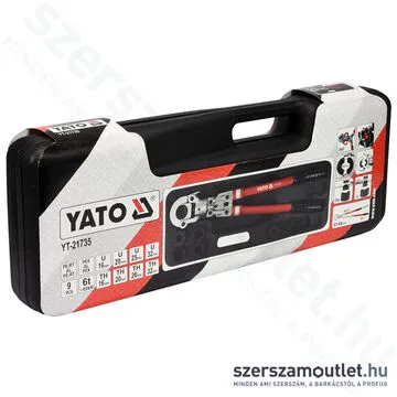 YATO Kézi présszerszám, PEX-AL-PEX csövekhez, 9 részes (YT-21735)