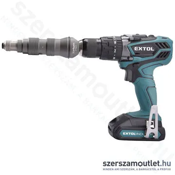 FORTUM Adapter készlet popszegecsekhez, fúrógépbe fogható 1/4
