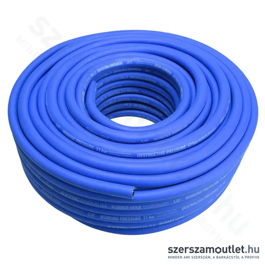 EXTOL Légtömlő egyenes 50m, 3/8"
