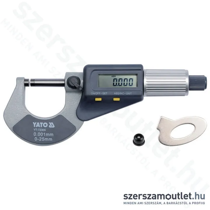YATO Mikrométer digitális kijelzővel 0-25mm (YT-72305)