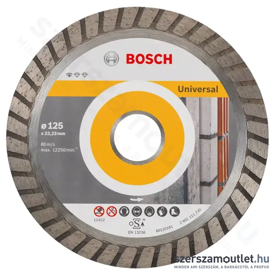 BOSCH Standard for Universal Turbo gyémánt darabolótárcsa, 125x2x22,23mm (2608602394)