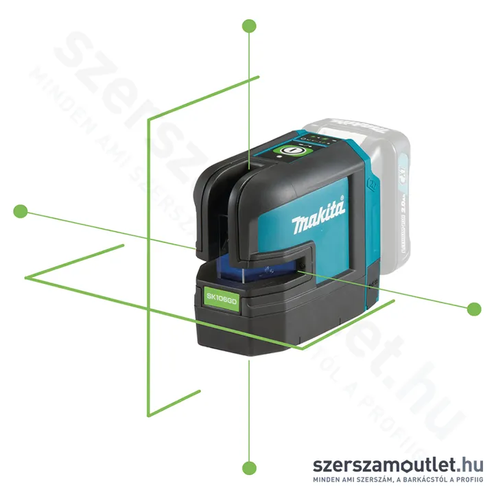 MAKITA SK106GDZ Akkus Zöld Pont és keresztvonalas lézer CXT Li-ion 12V Max (Akku és töltő nélkül!)