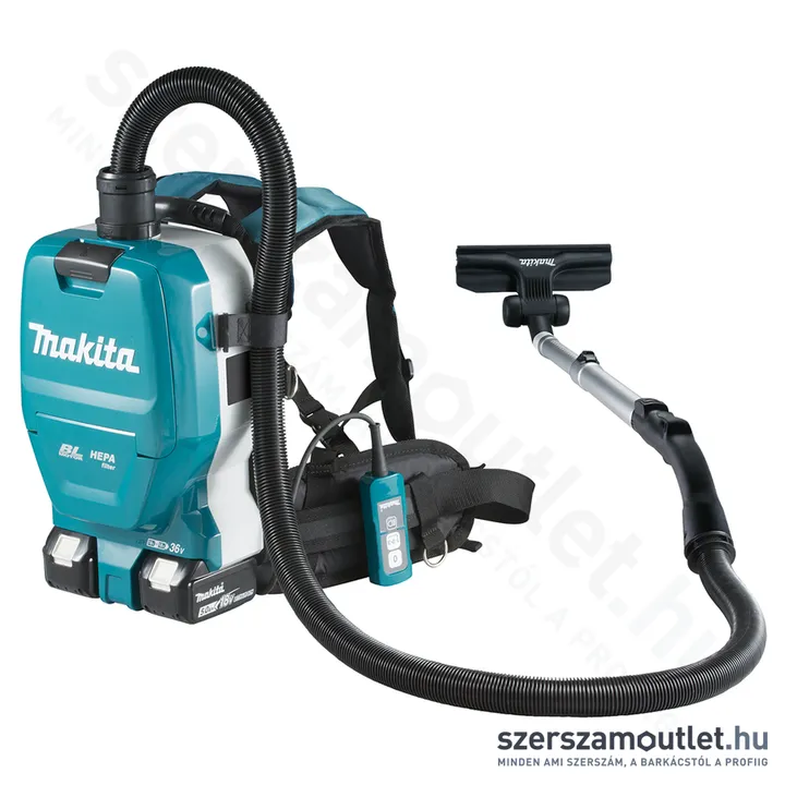 MAKITA DVC261ZX4 Akkus háti porszívó (2x18V) (Akku és töltő nélkül!)