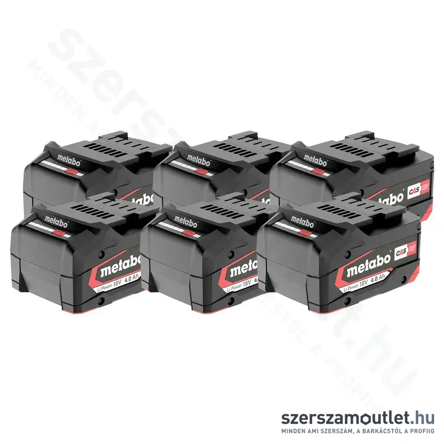 METABO 6 db Li-Power akkuegység (18V/4,0Ah) (eredeti)