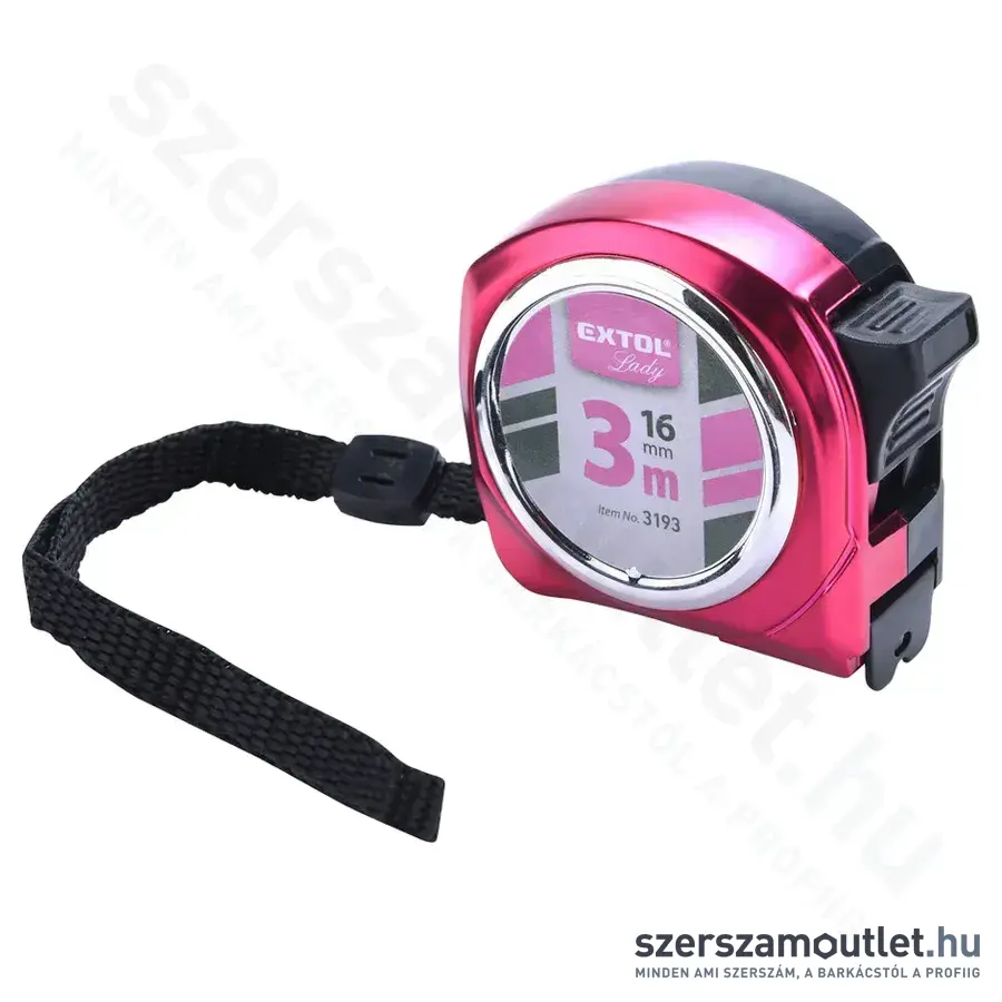 EXTOL LADY Mérőszalag 1 stoppos 3m/16mm