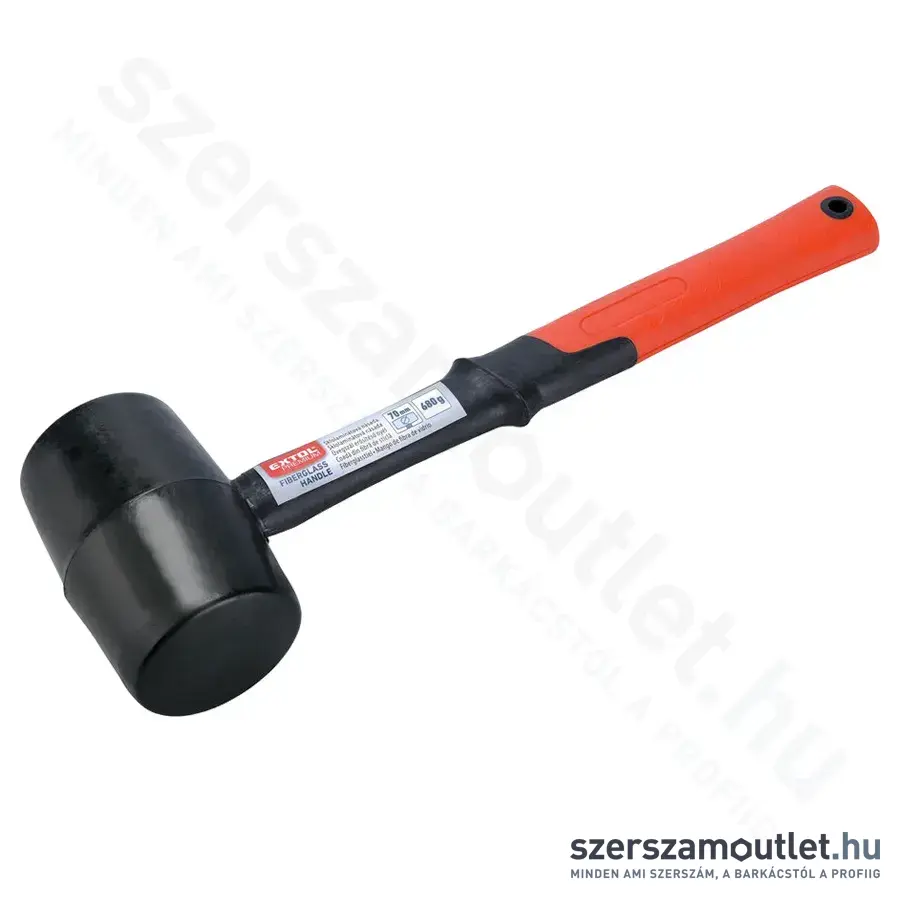 EXTOL Gumikalapács üvegszálas nyéllel 70mm/0,68kg