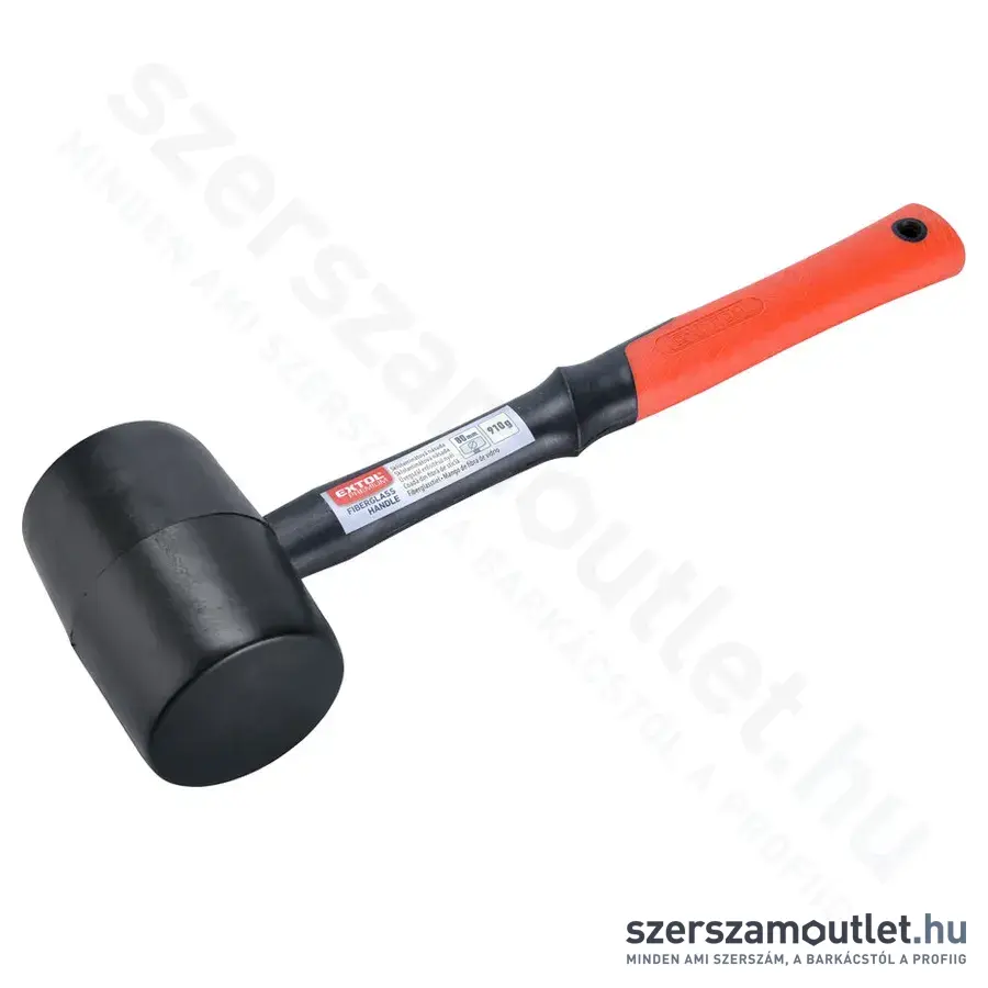 EXTOL Gumikalapács üvegszálas nyéllel 80mm/0,91kg
