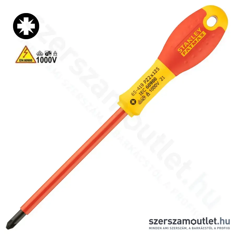 STANLEY FatMax csavarhúzó szigetelt PZ2x125mm (0-65-419)