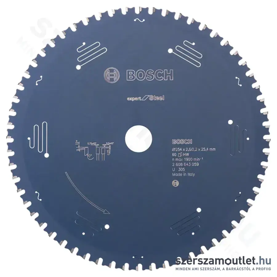 BOSCH Expert for Steel körfűrésztárcsa acélra (254x25,4 mm) 60 fog