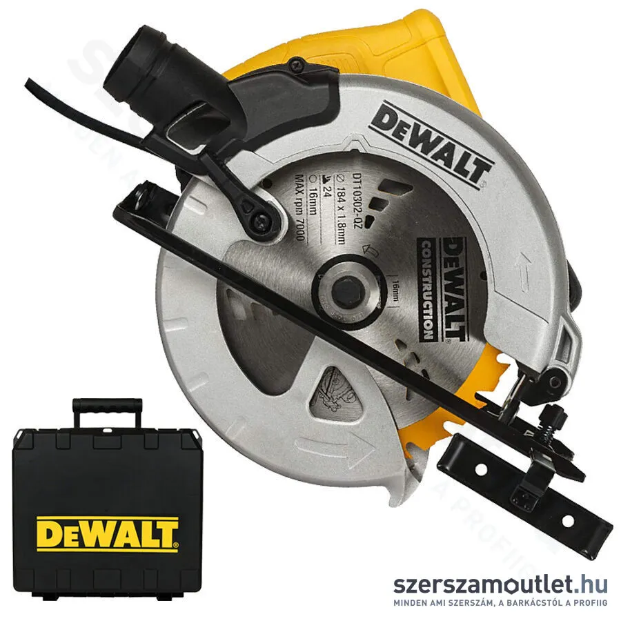 DEWALT DWE560K Körfűrész kofferben (1350W/184mm)