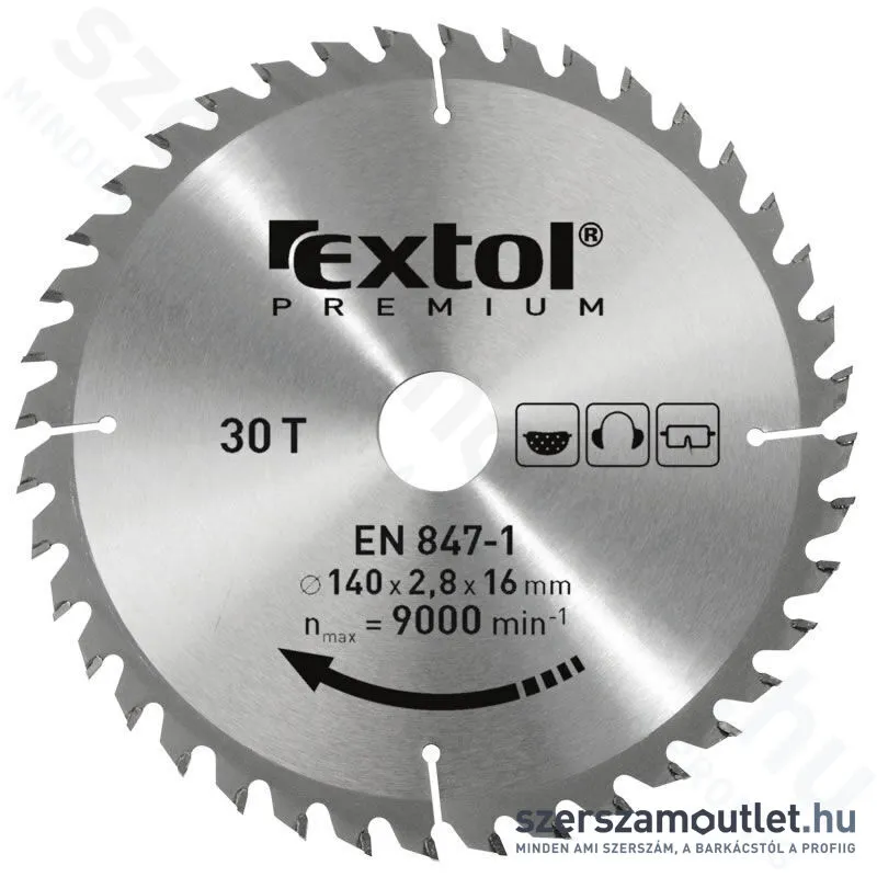 EXTOL Körfűrészlap, keményfémlapkás 125x22,2mm T24