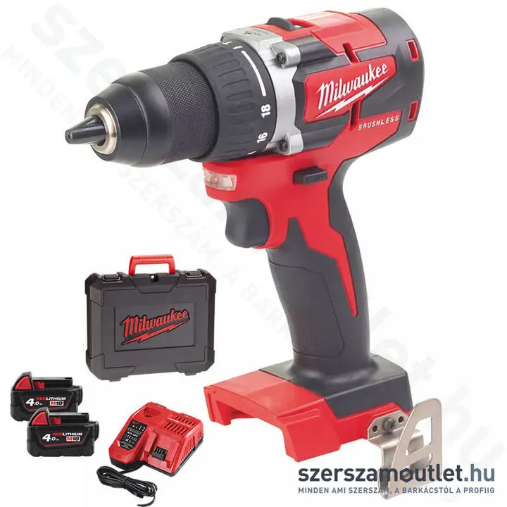 MILWAUKEE M18 CBLDD-402C Akkus fúró-csavarbehajtó, szénkefementes, kofferben (60Nm/2x4,0Ah/18V)