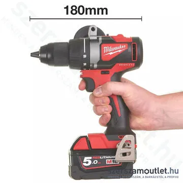 MILWAUKEE M18 BLDD2-502X Akkus fúró-csavarbehajtó, szénkefementes, HD kofferben (82Nm/2x5,0Ah/18V)