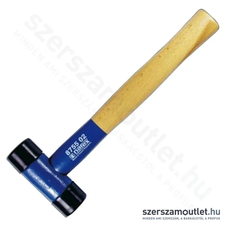 NAREX cserélhető-fejes műanyag kalapács 240g fa nyéllel kék (875501)