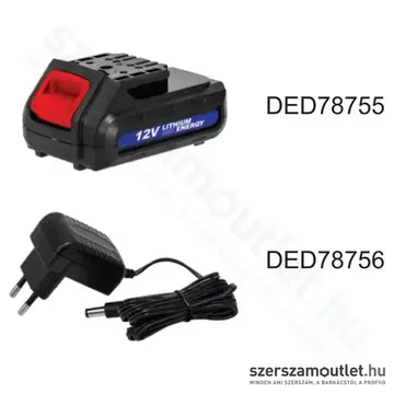 DEDRA Akkumulátoros fúró-csavarbehajtó (12V 1,5Ah)akku+töltő (DED7875)