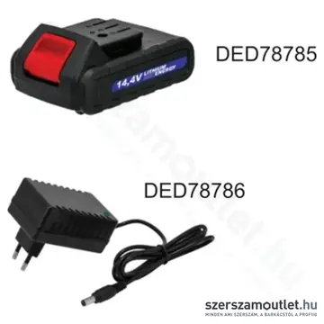 DEDRA Akkus fúró-csavarbehajtó 2db(14,4V 1,5Ah)akku+töltő (DED7878B)
