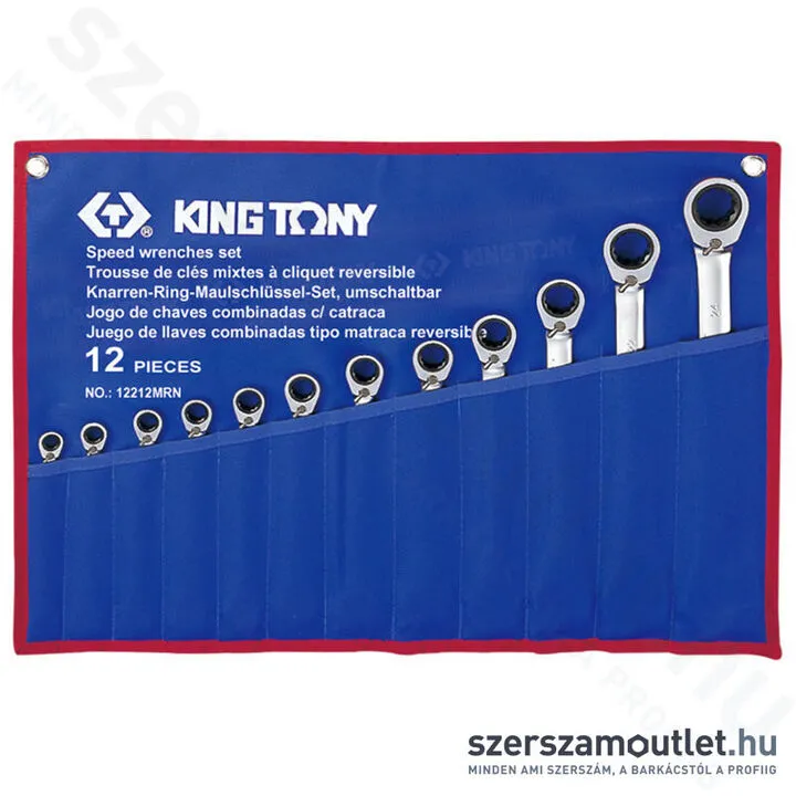 KINGTONY Racsnis csillag-villáskulcs készlet 12 részes (8-24mm) (12212MR)