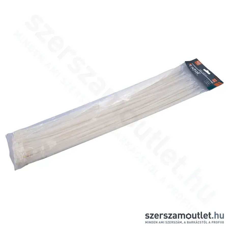 EXTOL Kábelkötegelő, fehér 4,8x500mm (100db)