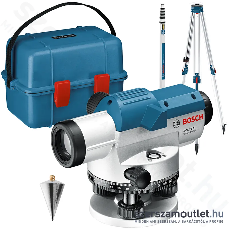 BOSCH GOL 26 D Optikai szintező +BT160 állvány +GR500 mérőléc