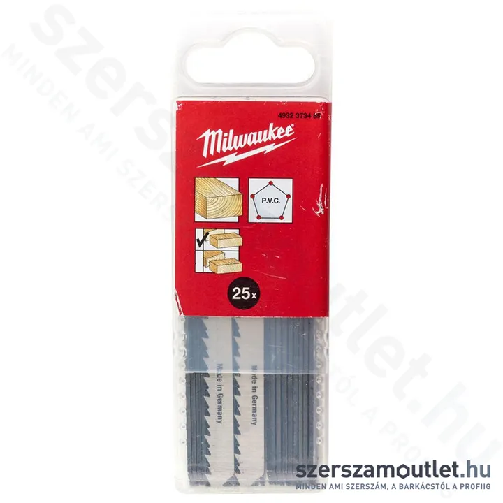 MILWAUKEE T 101 B Tiszta és forgács nélkül vágó szúrófűrészlap 75x2,5mm (25db) (4932373489)