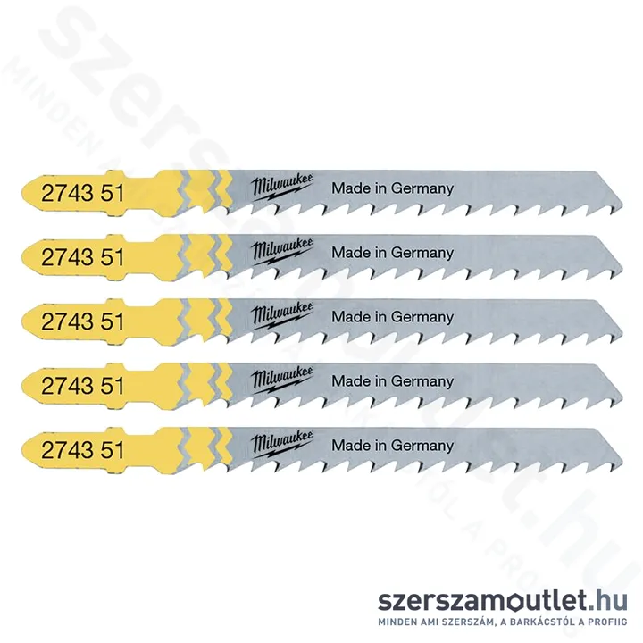 MILWAUKEE T 101 D Tiszta és forgács nélkül vágó fűrészlap 75x4mm (5db) (4932274351)