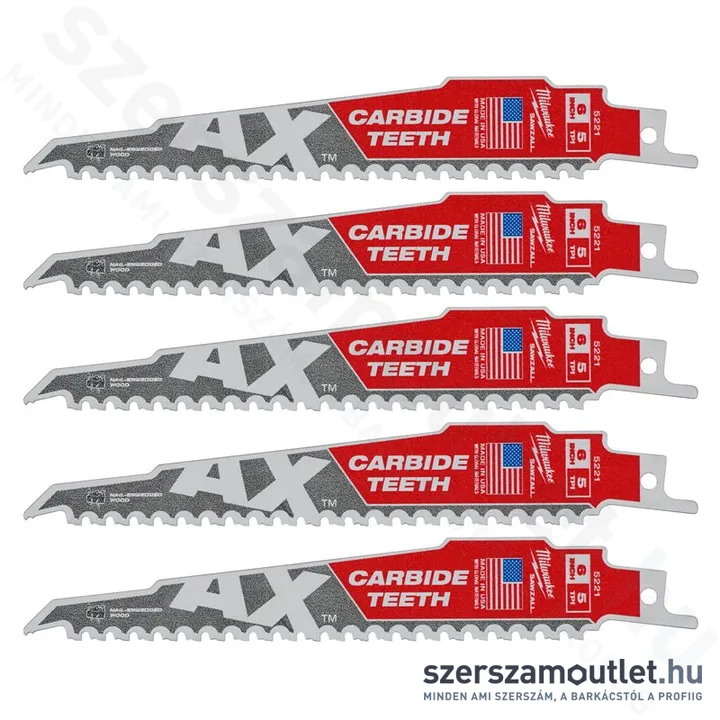 MILWAUKEE AX CARBIDE orrfűrészlap TCT AX 150mm (5db) (48005521)