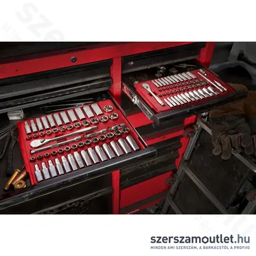 MILWAUKEE Racsnis dugókulcs készlet 50 részes 1/4" (5-15mm)