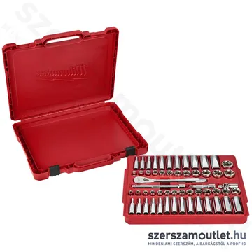 MILWAUKEE Racsnis dugókulcs készlet 56 részes 3/8" (6-19mm) (4932464946)