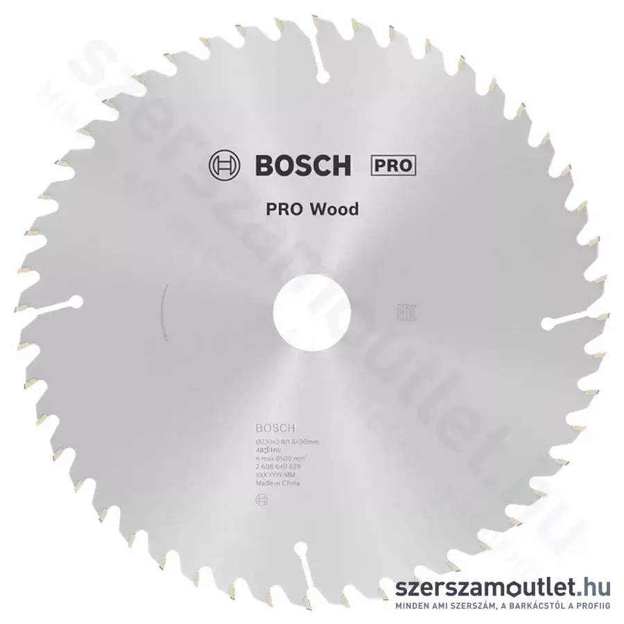 BOSCH Optiline Wood körfűrészlap kézi körfűrészekhez, 230x2,8/1,8x30mm 48 fog