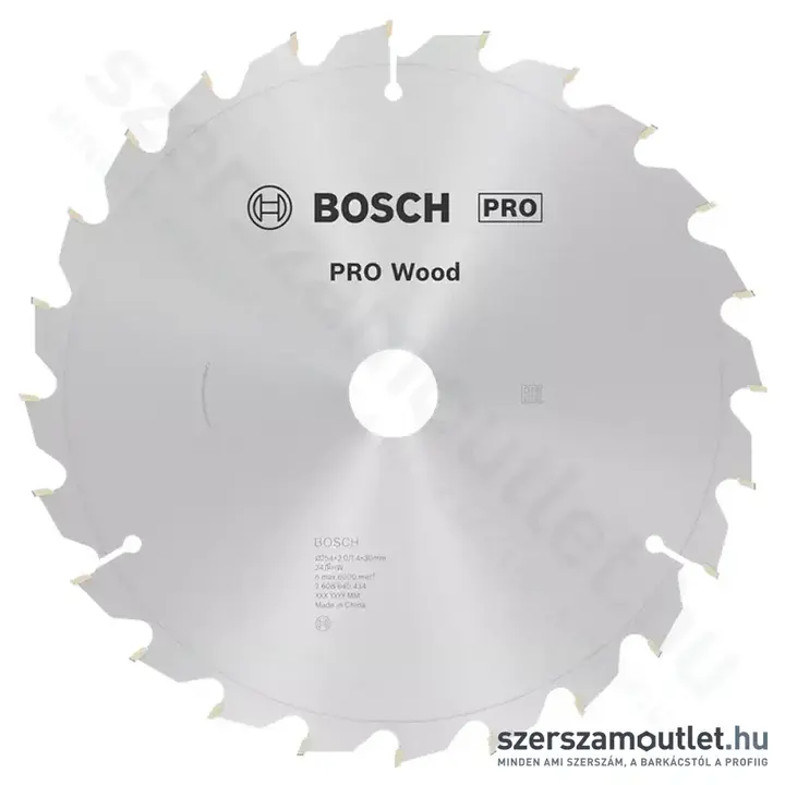 BOSCH Optiline Wood körfűrészlap leszabó és gérvágó fűrészekhez, 254x2,0/1,4x30mm 24 fog