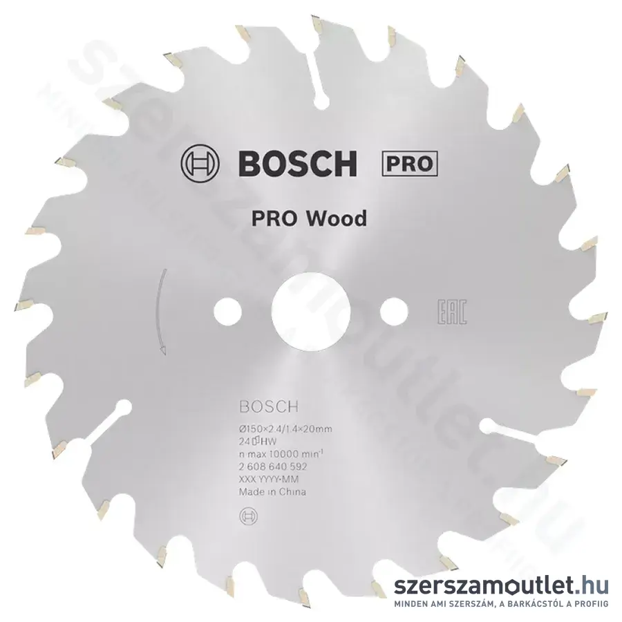 BOSCH Optiline Wood körfűrészlap kézi körfűrészekhez, 150x2,4/1,4x20/16 24 fog