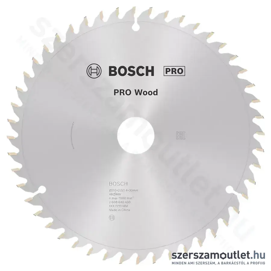 BOSCH Optiline Wood körfűrészlap leszabó és gérvágó fűrészekhez, 210x2,0/1,4x30mm 48 fog