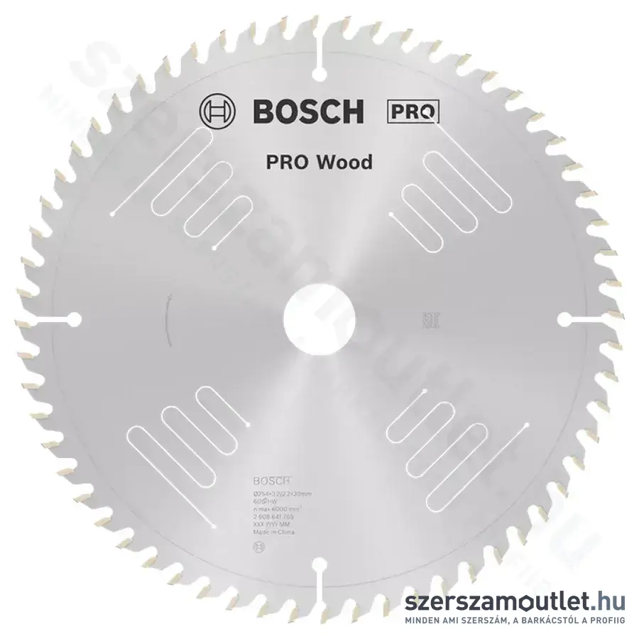 BOSCH Optiline Wood körfűrészlap leszabó és gérvágó fűrészekhez, 254x3,2/2,2x30mm 60 fog