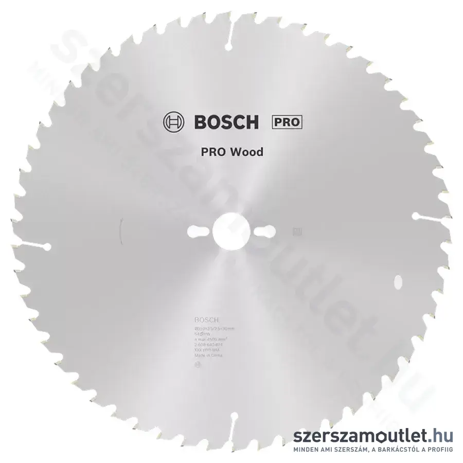 BOSCH Optiline Wood körfűrészlap asztali körfűrészekhez, 350x3,5/2,5x30mm 54 fog