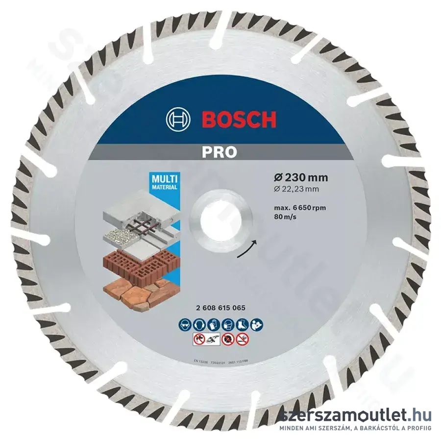 BOSCH Standard for Universal gyémánt vágótárcsa 230x2,6x22,23mm (2608615065)