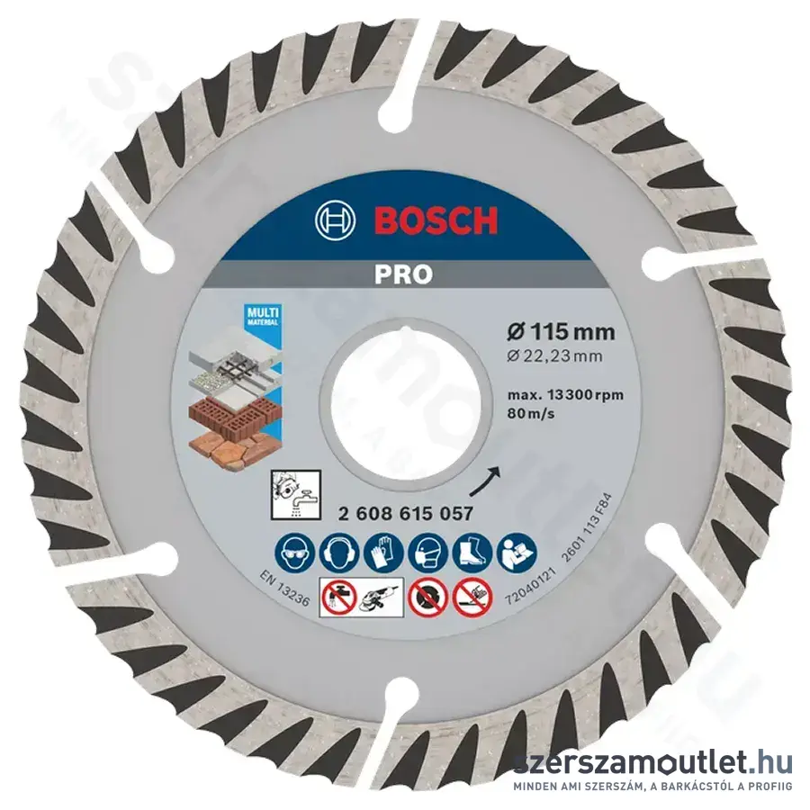 BOSCH Standard for Universal gyémánt vágótárcsa 115x2,0x22,23mm (2608615057)